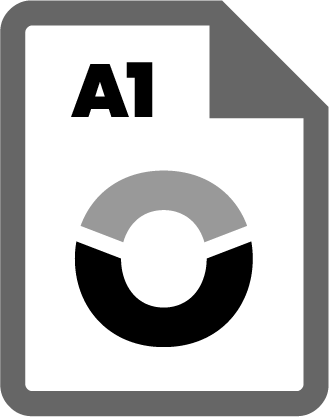 A1 Monochrome Plan Print