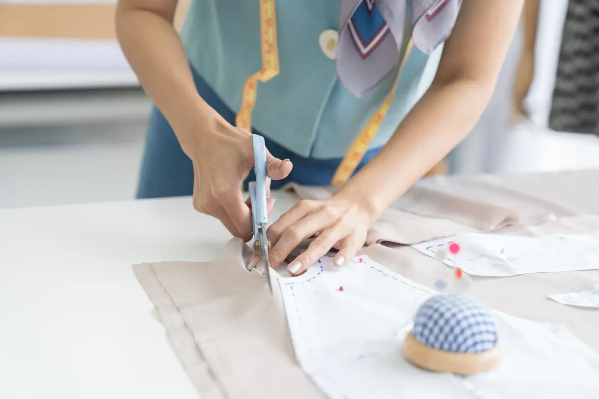 Project with sewing pattern